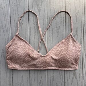 Xhilaration Lace Up Snake Print Bikini Top